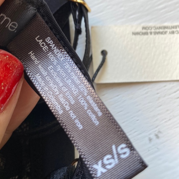 Valentine black NYC by jonas & brown bra lace size XS wireless NWT - Picture 7 of 11